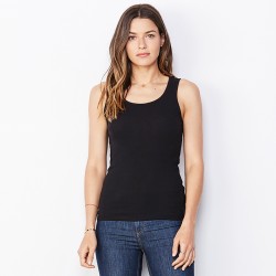 Plain tank top 2x1 rib Bella 195 GSM